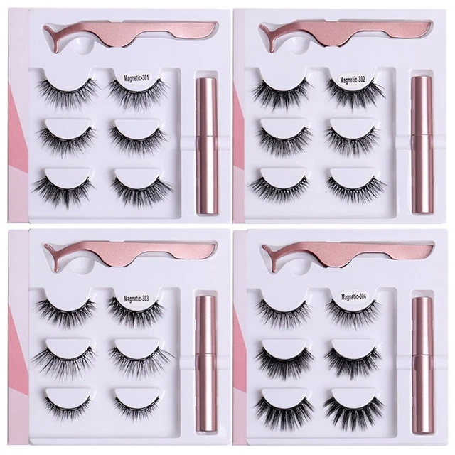 Fait à la main Cils magnétiques Lash Extension Avec Tweezer Eyeliner magnétique