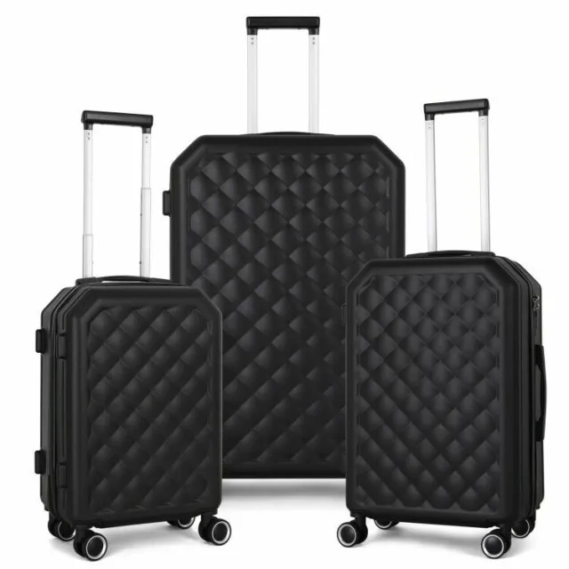 Luggage 3 Piece Set Trolley Suitcase Spinner Hardshell Lightweight 20/24/28"