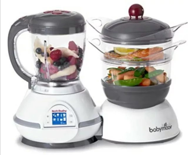 BABYMOOV Nutribaby Multi-Function Baby Food Processor, Steamer, Blender. New. 