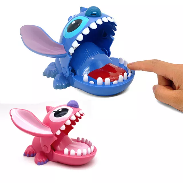 Disney Lilo and Stitch Big Mouth Bite Finger Game Figure Key Chain Holder  Toy