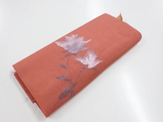 6119424: Japanese Kimono / Antique Araihari For Omeshi Kimono / Woven Rose