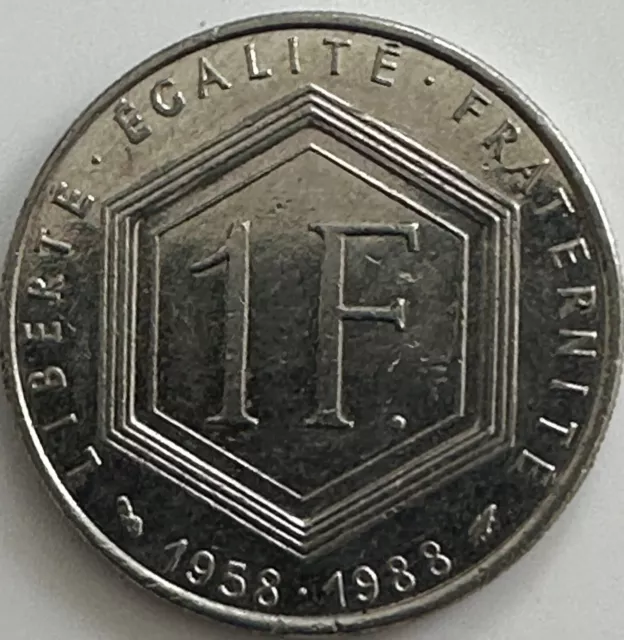 1988 Frankreich  1 Franken Münze S1