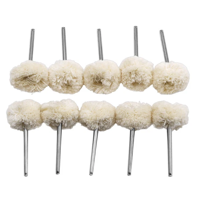 10 Pcs Jewelry Polishing Wheel Handle Amber Buffing Drill Wheels