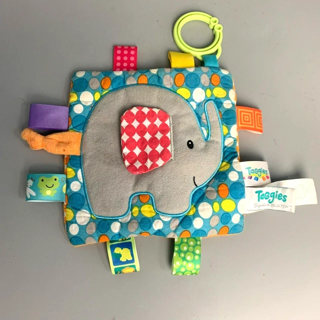 Mary Meyer Taggies Crinkle Me Elephant Squeaker Teether Lovey Infant