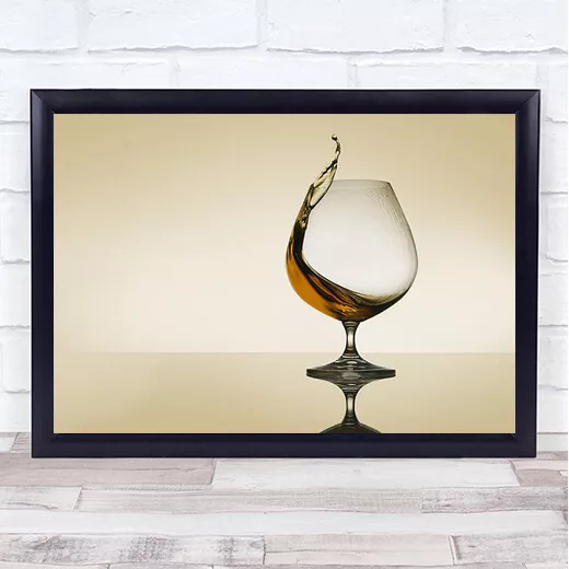 Splash Curves Caruaru Brazil Wave Whiskey Glass Drink Wall Art Print