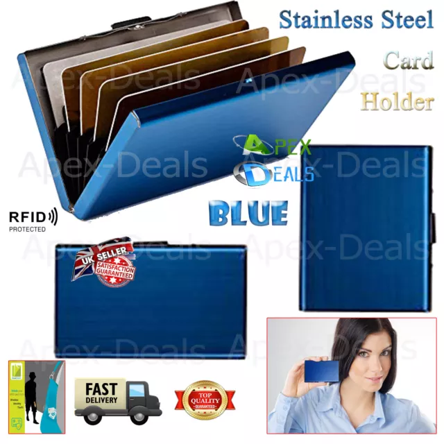 Stainless Steel Pocket Metal Business Card Holder Case ID Credit Debit Wallet UK