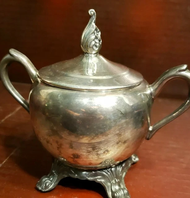 F B Rogers Vintage Sugar Bowl 1083 Silver Plate