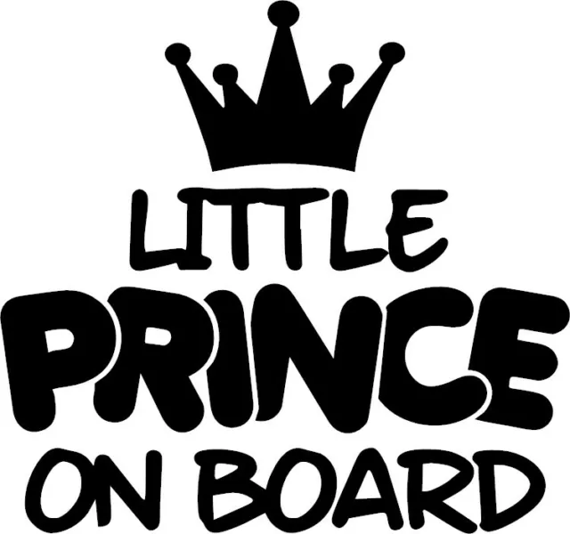 Little Prince On Board Vinyl Decal Sticker for Car/Window/Wall