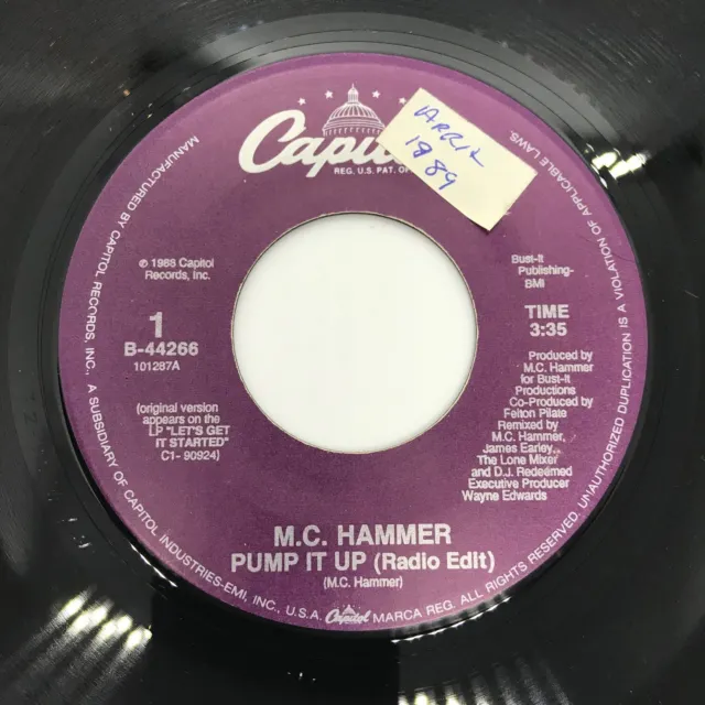 MC HAMMER {Pop-Rap 45} Pump It Up (radio edit/instrumental)   ♫ hear