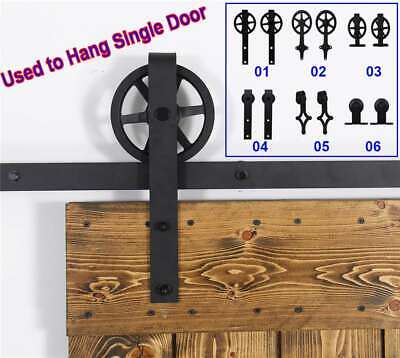 4ft-20ft Steel Sliding Barn Door Hardware Closet Track Kit for Single Wood Door
