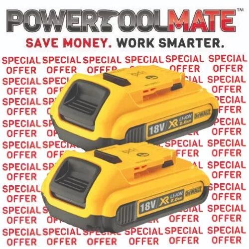 Genuine Dewalt DCB183 18v 2.0ah battery li-ion XR - *TWIN PACK*