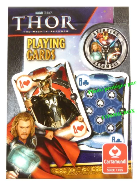 Jeu de 54 cartes à jouer THOR the Advengers par Marvel Cartamundi playing cards