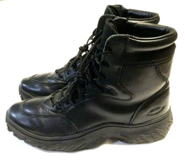 RARE OAKLEY SI BLACK LEATHER BOOTS Men's 9.5 Elite Special Forces Tactical Shoes