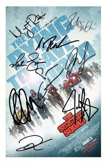 The Suicide Squad Cast Autograph Signed Photo Poster