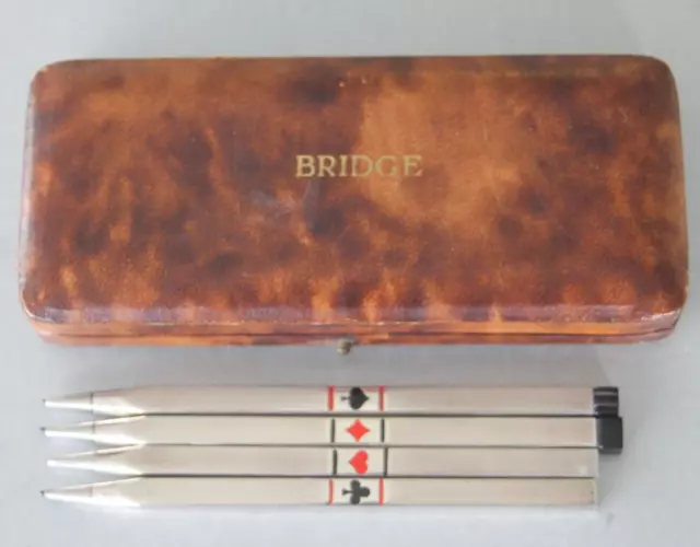 Vintage sterling silver bridge pencil set in original box