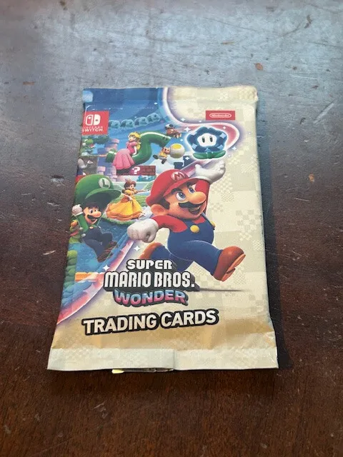 Super Mario Bros Wonder Trading Card Pack Brand New Factory Sealed Cards In Hand