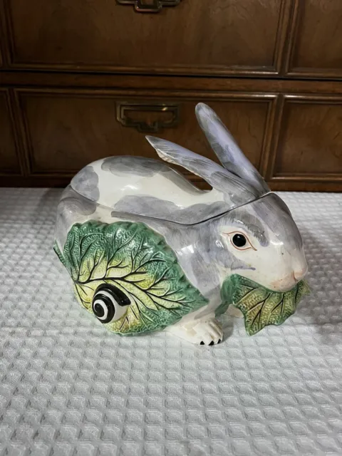 Vintage Mottahedeh Chelsea Rabbit Tureen Made In Italy