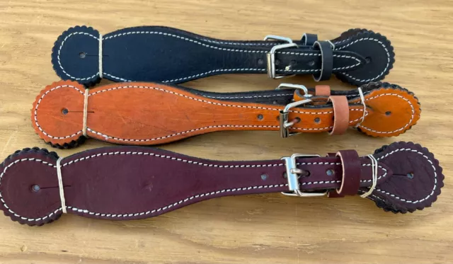 Western Saddle Leather Spur Straps, Charro Saddle Correllones Para Espuelas Tack