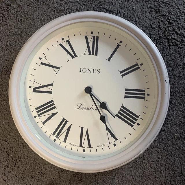 OROLOGIO DA PARETE Jones Rotondo 30,5 cm Crema Metallo