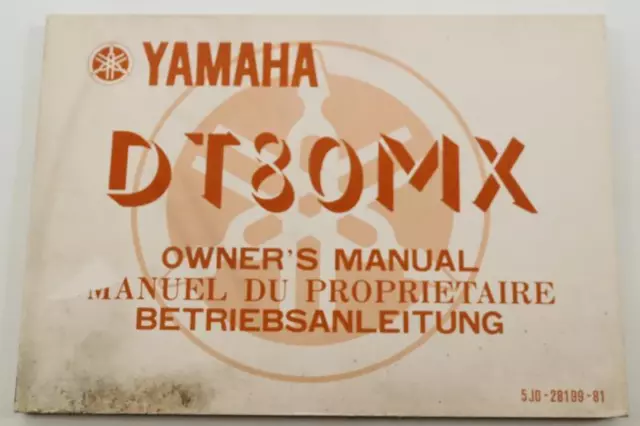 Manuale Utente YAMAHA Dt 80 MX 1981