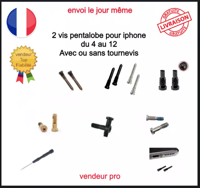 Vis Pentalobe Torx Iphone 4 5 5S SE 6 6S 6+ 7 7+ 8 8Plus X XS XR 11 12 Pro Max