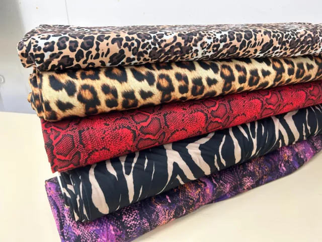 Leopard Tierdruck Baumwollmischung Jerseystoff 150cm breit Stretchmaterial 2