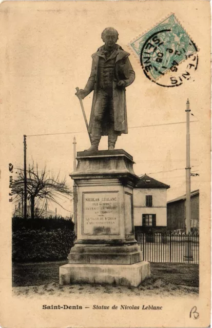CPA AK St-DENIS - statue of Nicolas Leblanc (741255)