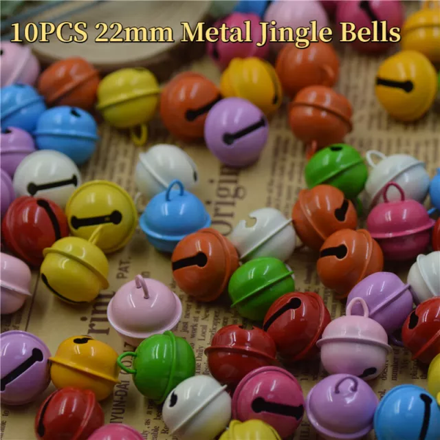 10PCS 22mm Metall Jingle Bells für DIY Keychain Haustier Hund Basteln Ornamente