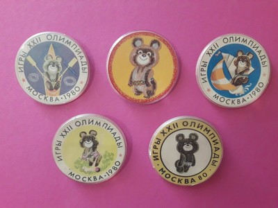 Insigne Jeux Olympiques De Moscou 1980 - Ancien, Collection