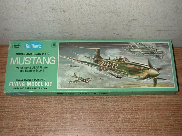 Modele A Coller Guillows North American P-51D Mustang Rubber
