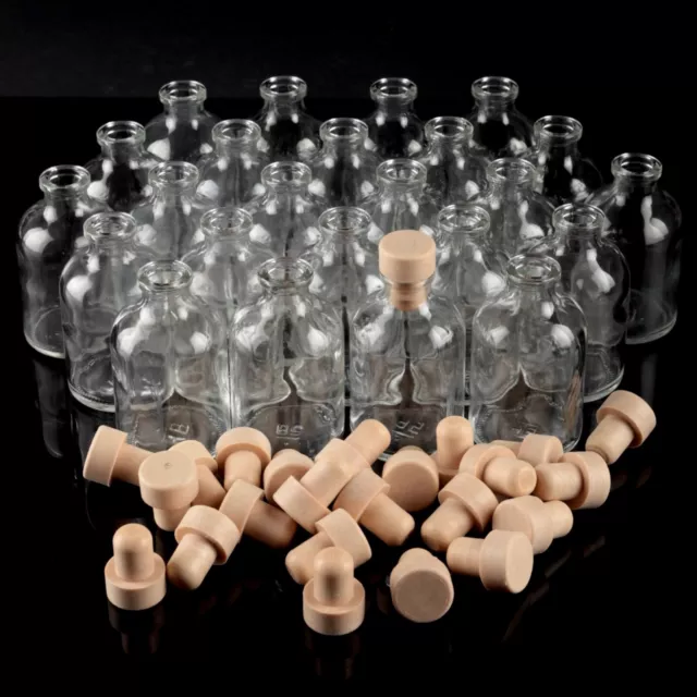 24 kleine Glas Flaschen mit Stöpsel leer DIY Idee Adventskalender selber machen