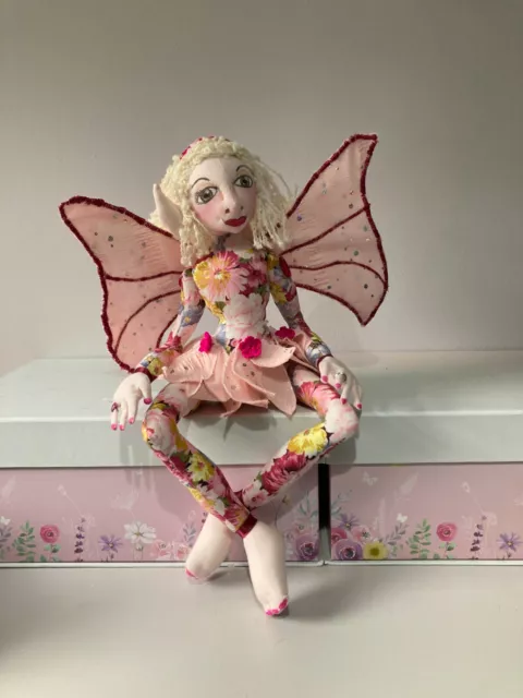 Handmade Fairy Sprite , Fantasy Cloth/Rag Doll , Ooak, By Dolly Dumpling