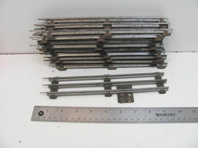 Lot Of 10 : Vintage Lionel 027 Track Standard "O" Gauge 3 Rail