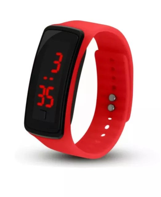 Digital Wrist Sport LED Watch Kids Boy's Girls Men Women Children Gifts Present