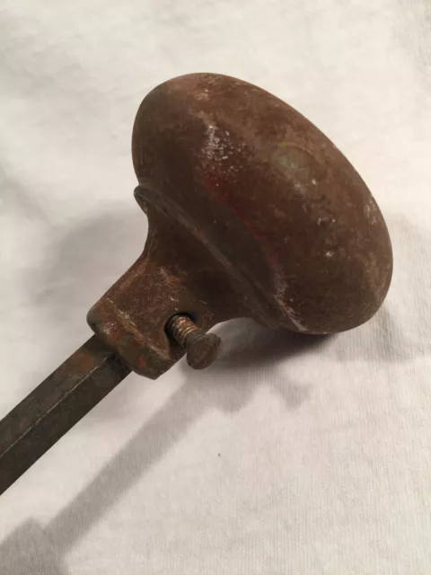 Vintage Antique Plain Door Knob Spindle Rusty Solid Metal Salvage PRIORITY MAIL 3