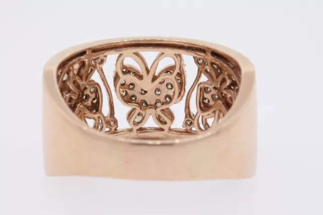 Levian Butterfly Ring Chocolatier Band Chocolate Diamonds 1ct 14k Rose Gold 10.5 3