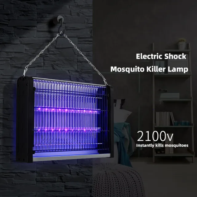 Lampe UV anti moustique, moucheron, mouche et papillon de nuit 50m² PUISSANTE 3