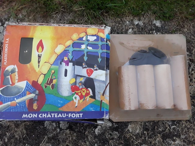 JOUET ANCIEN CHÂTEAU Fort Bois Isorel Années 50 Original EUR 39,90