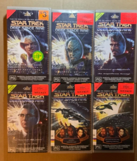Vhs Numbers STAR TREK - DEEP SPACE NINE VHS LOT 6 tapes ex-rental PAL $4.99 ...