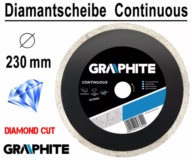 Profi Diamanttrennscheibe Diamantscheibe Für Winkelschleifer Ø 230mm CONTINUOUS