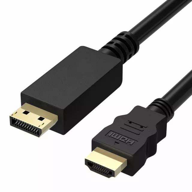 1m DisplayPort DP Display Port to HDMI Male Plug Display/Monitor/TV Cable Lead