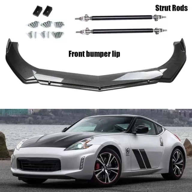 Carbon Fiber Car Front Bumper Lip Body Kit Spoiler Splitter For Nissan 370Z 350Z