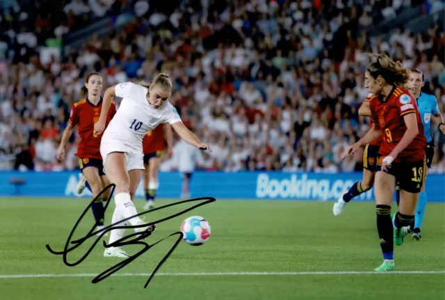 Georgia Stanway Signed 12X8 England Lioness Genuine Signature AFTAL COA (1747)