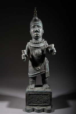 Art African Fighter Bronze Of Kingdom Of Ifé