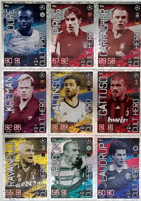 Topps Match Attax Champions League 2023/2024 - Alle 9 Cult Hero Karten Komplett