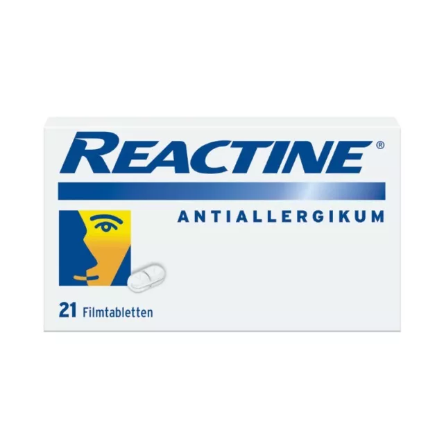 REACTINE Antiallergikum Filmtabletten bei Heuschnupfen, 21 St. Tabletten 2152240