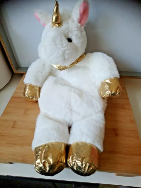 Peluche doudou range pyjama blanc or licorne Atmosphèra for kids + cadeau