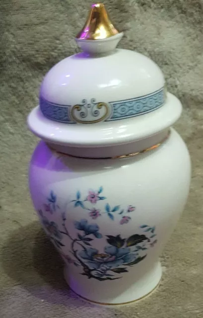 Vintage Sadler England Vase Urne Orientalisches Inwerglas Mit Deckel Sehr Guter Zustand 8 Zoll Hoch