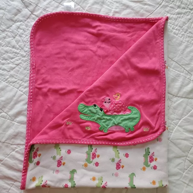 Gymboree 2012 Turtle And Friends Cute Pink Baby Girl Security Blanket Lovey