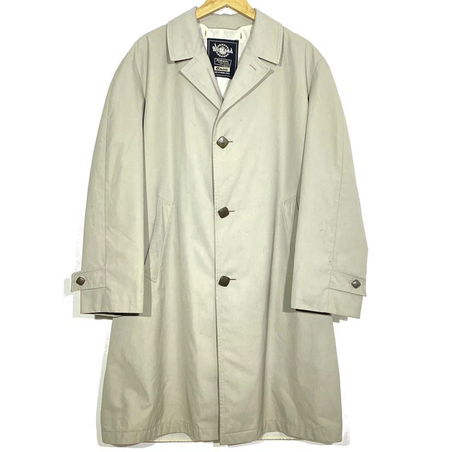 Trench Coat Vintage Elio Gozzi Années 80 - Fabriqué En France, Taille L, Couleur Vert, Occasion Très Bon état